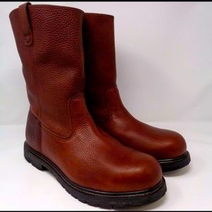 Cat Size 15 Leather Work Boots